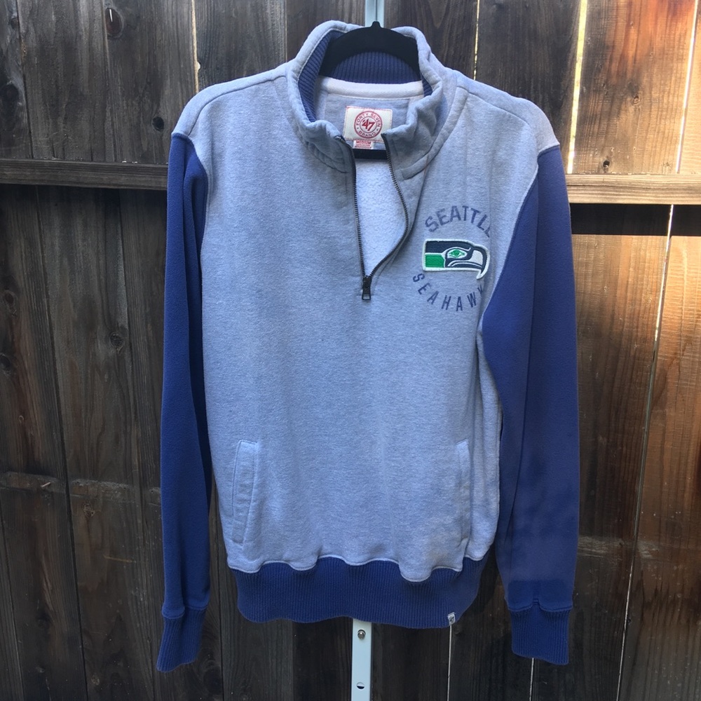 Seattle Seahawks Fan Shirt M Third Zipper Fleece